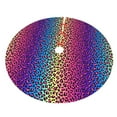 thumbnail image 5 of Cauagu 30" Christmas Tree Skirt Leopard Neon Rainbow Gradient Pattern Christmas Tree Decorations Tree Mat for Xmas Decorations Occasion Holiday Home Decor -30", 5 of 7