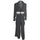thumbnail image 1 of Mono elegante de manga larga para mujer, sexy, con cuello en V, informal, pantalones largos de pierna ancha Adepaton BST3003119-2, 1 of 6
