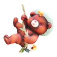 thumbnail image 4 of Escultura de oso trepador, adorno de jardín, figura de oso compacta y fácil de usar Marrón rojizo, 4 of 9