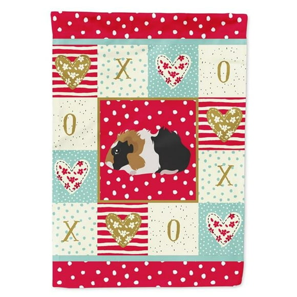 Carolines Treasures CK5426CHF 28 x 0.01 x 40 Po Abyssinien Cochon d'Inde Amour Toile Maison Drapeau