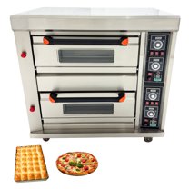 Gas Heating Commercial Movable Double-decker Pizza Electric Oven Independent Temperature Control 220V