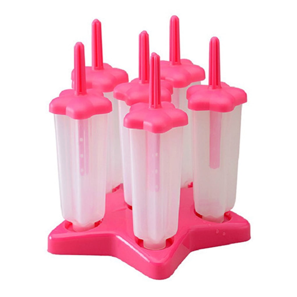 Cusimax Star Shaped Plastic Ice Cream Mould DIY Reusable Ice Mold