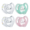 Tommee Tippee Ultra-Light Silicone Pacifier, Symmetrical One-Piece Design, BPA-Free Silicone Binkies, 0-6m, 4-Count