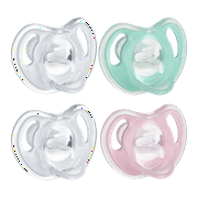Tommee Tippee Ultra-Light Silicone Pacifier, Symmetrical One-Piece Design, BPA-Free Silicone Binkies, 0-6m, 4-Count