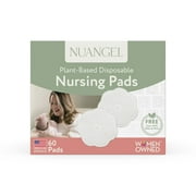 NuAngel Plant Based Disposable Nursing Pads, White, 60 Count