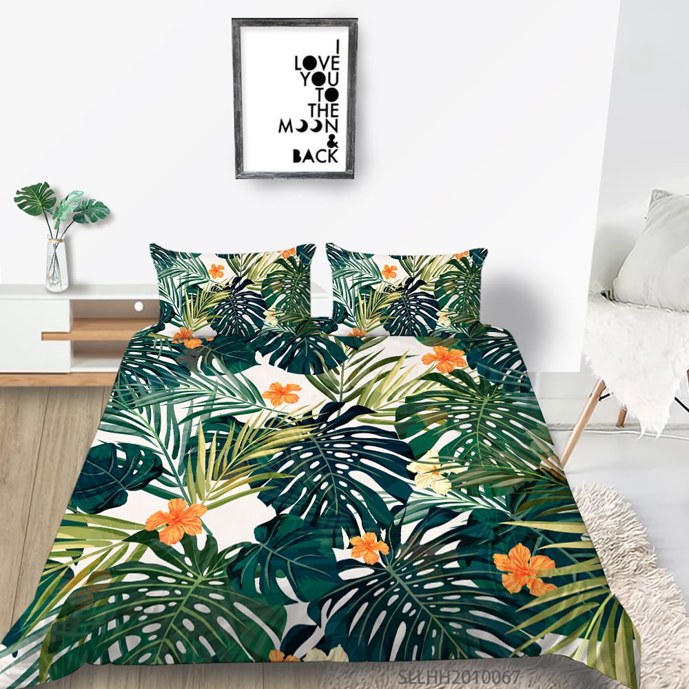Home Decor High Quality Quilt Covers Bedding Suits Luxury Leaves Flower