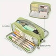 thumbnail image 3 of EDHITNR Japanese Korean Style Multi-layer Pencil Case, Student Stationery Storage Box Pen Container with Multiple Compartments, Durable Cloth Organizer for Pens Erasers Cards Notes Office, 3 of 3