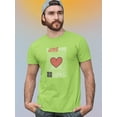 thumbnail image 2 of Abstract I Love You T-Shirt Men -Image by Shutterstock, Male Large, 2 of 4