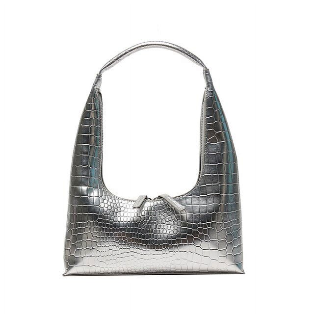 LinYooLi New Underarm Shoulder Bags For Women Fashion Pu Leather Crocodile Pattern Armpit Bag Female Purse Handbag Bolso Mujer