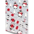 thumbnail image 3 of Serafina Home Christmas Holiday Throw Blanket: Soft Cute Winter Penguins with Presents Snuggle Accent for Couch, Chair or Bed, 3 of 6