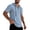 Light Blue-shirts for men, variant on Mens Casual Linen Shirt Short Sleeve Hooded Pullover Button Up Henley Shirt for Vacation and Daily Wear
