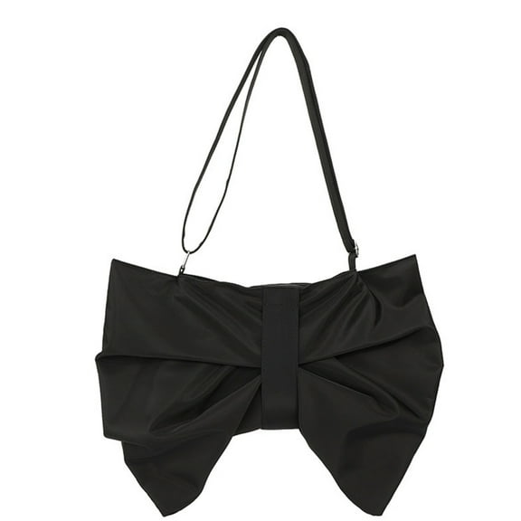 Trendy Shoulder Bag Bows Underarm Purse Nylon and Adjustable Strap Design