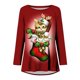 thumbnail image 4 of Camisas Navideñas Para Mujer Tops de Manga Larga Moda Casual Estampado de Cuello Redondo Blusa Superior Suelta Jersey Odeerbi ODB202244, 4 of 5