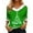 Green, variant on Tops For Women Christmas Trendy V Neck 3/4 Sleeve Tree Print Shirts Casual Party Blouse Tops