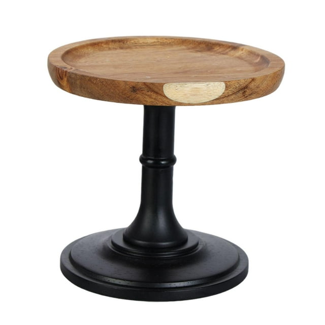 Soporte de madera para tartas, herramienta de cocina, bandeja para servir en el hogar, plato alto para cupcakes 15cm