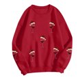 thumbnail image 6 of larppty Women Oversized Long Sleeve Christmas Sweatshirts Crewneck Loose Teen Girl Pullover Top 2025 Fall Y2K Trendy Outfits (Red, XXL), 6 of 8