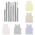 thumbnail image 2 of ShiShine Toddler Boys Girls Sleeveless Tank Tops Soft Crewneck Undershirts Summer Striped Print Sleeveless Vests Size 3-15T, 2 of 6