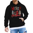 thumbnail image 5 of NLLSHGJ Chandail à Capuchon pour Hommes Mode de Noël Décontractée Impression Lettre Partie Chandail à Capuche Manches Longues Chandails en Molleton Hommes Adultes Chandails en Molleton pour Hommes Graphique Col Rond, 5 of 5