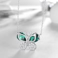 thumbnail image 5 of Ydou Butterfly Necklace for Women,925 Sterling Silver May Birthstone Emerald Green Necklace Christmas Birthday Mother's Day Gift for Mom Wife, 5 of 10