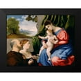thumbnail image 2 of Lotto, Lorenzo 14x12 Black Modern Framed Museum Art Print Titled - Madonna and Child with Two Donors, 2 of 5