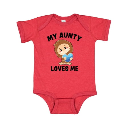 

Inktastic Cute Bigfoot My Aunty Loves Me Gift Baby Boy Bodysuit