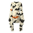 thumbnail image 4 of Women's Casual Halloween Dress Printed Casual Long Sleeve Round Neck Pullover Patchwork Dress, 4 of 5