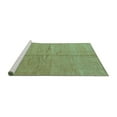 thumbnail image 2 of Ahgly Company Machine Washable Indoor Round Abstract Turquoise Blue Modern Area Rugs, 5' Round, 2 of 4