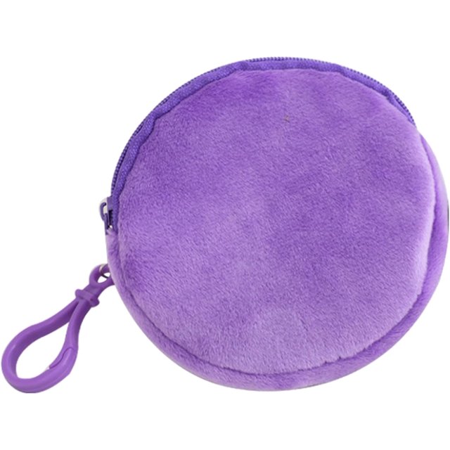 HUGFEGWE Circular Wallet Shapes Keychain Round Coin Purse Keyring Loose Changes/Keys/Storage Bag Ornament For Women Girls Convenient Travel Pouch CJB91-58398