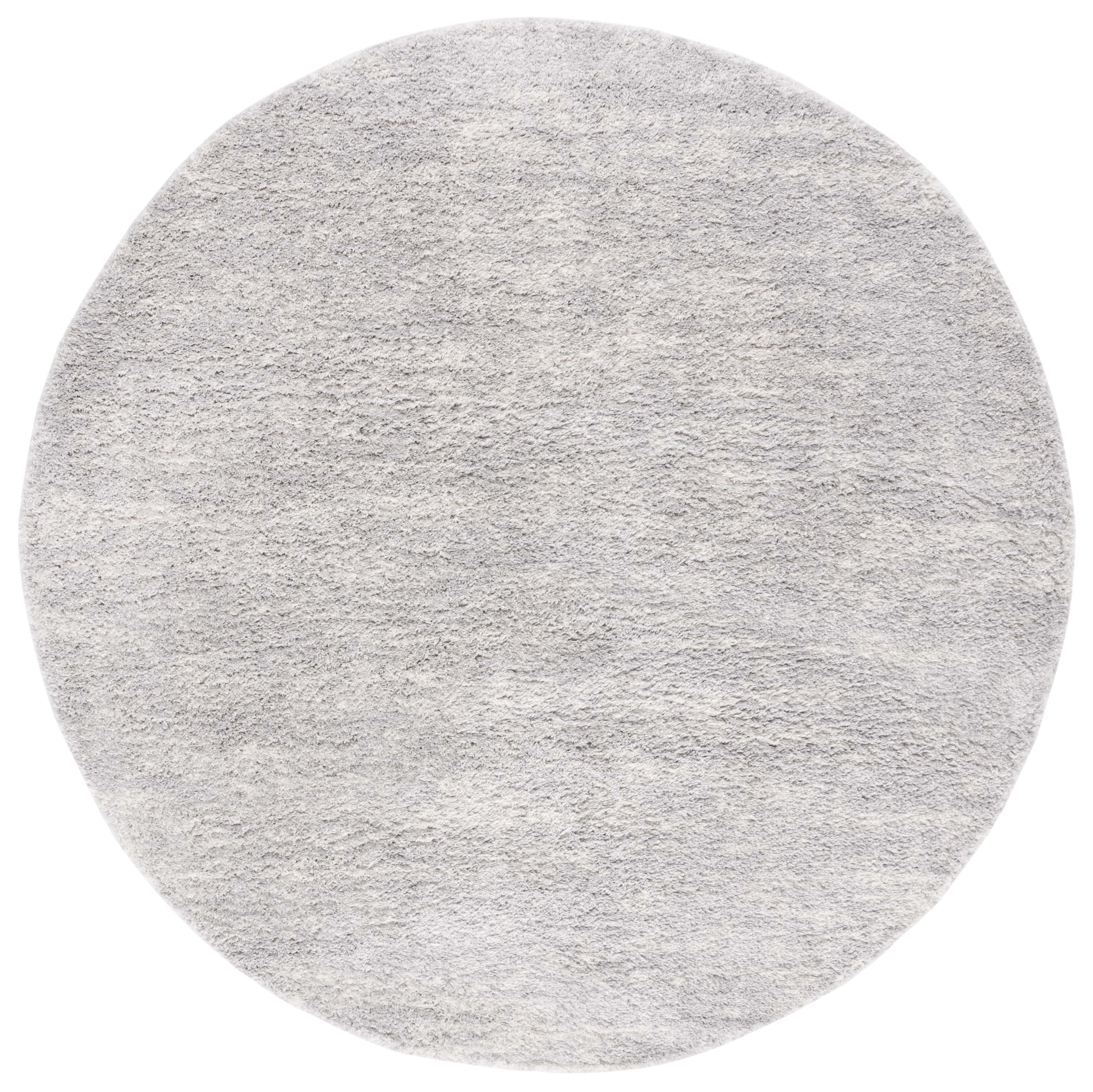 Safavieh Berber Torvald Abstract Polyester Shag Area Rug, Gray/Ivory, 10' x 10' Round