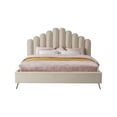 thumbnail image 7 of Meridian Furniture Lily Solid Wood and Tufted Velvet King Bed in Cream, 7 of 7