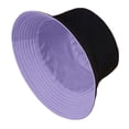 thumbnail image 5 of Reversible Two Tone Fisherman Hat, Double Sided Sun Hat for Women Men, Foldable Wide Brim Sun Protection Hat for Travel Beach Hiking and Everyday Sun Shade - Light Violet, 5 of 5