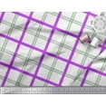 thumbnail image 2 of Soimoi Purple Cotton Voile Fabric Window Pane Check Fabric Prints By Yard 42 Inch Wide, 2 of 3
