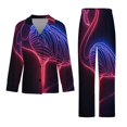 thumbnail image 3 of Neon Flamingo Women's Long Sleeve Flannel Pajama Set Sleepwear S, 3 of 5