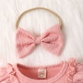thumbnail image 5 of Elainilye Fashion Baby Clothes for Girls Long Sleeve Bodysuit Romper Newborn Bodysuits Headbands Set, Sizes 3-18 Months, 5 of 7