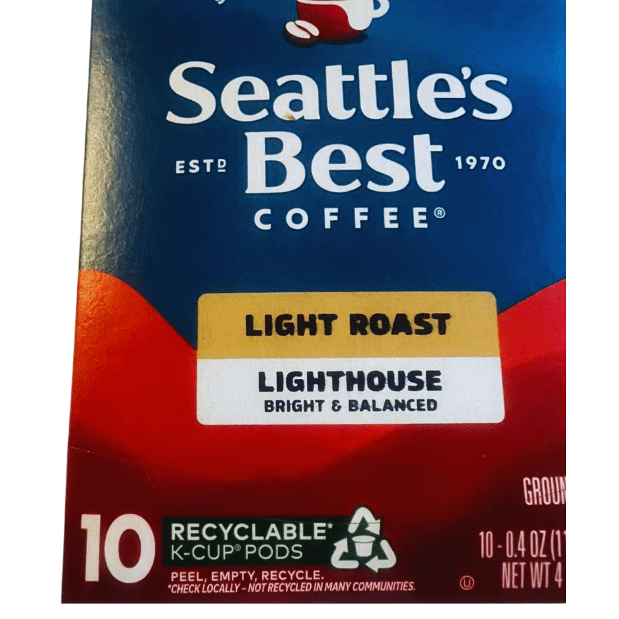 Seattle’s Best Coffee Lighthouse Light Roast K-Cup Pods, 30 Count – Recyclable, Bright & Balanced Single-Serve Cups for Keurig Brewers