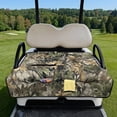 thumbnail image 2 of COEQINE Quilted Golf Cart Seat Cover, Folds Like a Bag with Handle for Easy Carry, Universal Fit 51.2"x30.3" for EZGO Yamaha Club Car 2-Seaters, 4 Pockets, Hunting Camo Forest, 2 of 8