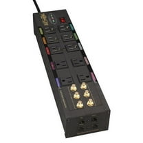 Tripp Lite Home Theater Isobar Surge Protector 10 Outlet RJ11 RJ45 Coax (HT10DBS)