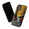 thumbnail image 3 of Psychedelic Forest River Phone Case, Trippy Swirl Nature Art Protective Cover for iPhone 16 15 14 13 12 11 Pro Max Mini Plus, 3 of 6