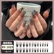 thumbnail image 1 of Uñas postizas con pegamento, 24 piezas, rosa, diseño de mariposa, chica encantadora, herramientas de uso, 1 of 4
