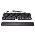 thumbnail image 2 of Clavier Filaire RVB, Clavier Rétroéclairé Coloré en Matériau ABS avec Caractères Transparents, Bonne Résilience et Repose-Poignet pour Bureau pour Maison Noir,Blanc, 2 of 7