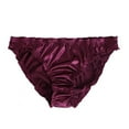 thumbnail image 1 of Women Satin Panties Low-Waist Ruffle Milk Silk Sexy Underwear Bikini Briefs Elastic Ladies Underpants Lingerie, 1 of 9