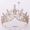 thumbnail image 4 of Coronas de novia barrocas, coronas de novia barrocas vintage, corona de princesa, tiara de novia hecha a medida para la perfección, 4 of 7