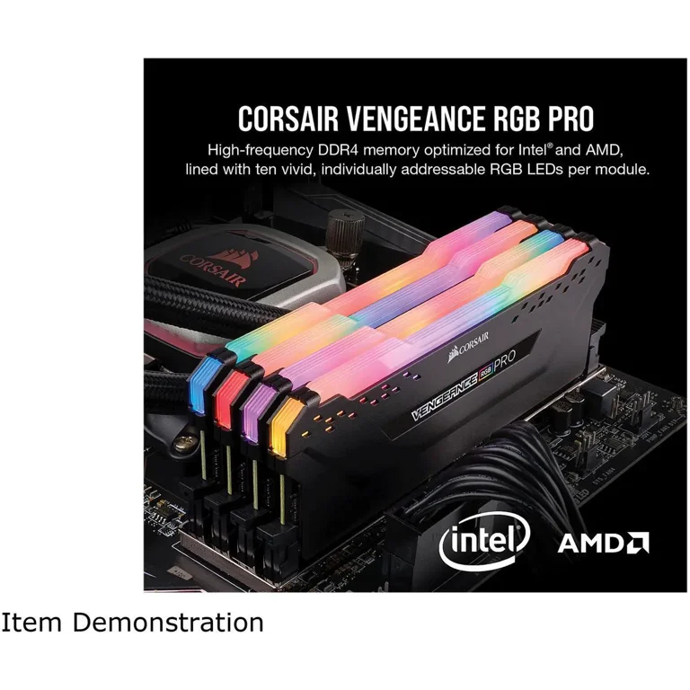 CORSAIR Vengeance RGB Pro 16GB (2 x 8GB) 288-Pin PC RAM DDR4 3200