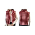 thumbnail image 2 of Rdhnmea Women’s Checkered Vest Sleeveless Stand Collar Zip Up Vest Jacket, 2 of 9