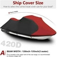 thumbnail image 7 of ALL-CARB Super Heavy-Duty 126-135(3 Seater) TOP Cover Trailerable Cover Black + Red Color Replacement for PWC Watercraft Jet Ski Motorcycle Boat Cover, 7 of 7