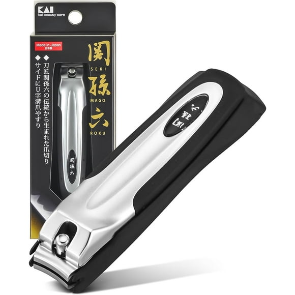 Cortauñas KAI de acero inoxidable con lima lateral para uñas, Japón