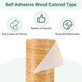 thumbnail image 4 of Uxcell 2-Roll Wood Grain Repair Tape, 5.9inch x 15ft Self-Adhesive Wood Floor Tape, Realistic Textured Repair [Golden Camel], 4 of 7