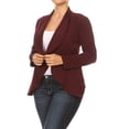 thumbnail image 2 of Women's Casual Stretch Comfort Open Front Draped Blazer Jacket, 2 of 4