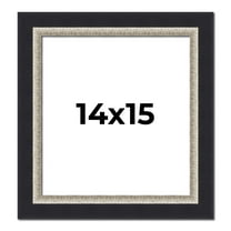 14x15 Frame Black Real Wood Picture Frame Width 2.25 Inches | Interior Frame Depth 0.5 Inches |