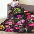 thumbnail image 6 of Vsdgher Monstrous Cartoon Characters Ultra-Soft Micro flannel Blanket Throw Blankets for Couch Sofa, Bed (4 sizes)-50"x40", 6 of 7